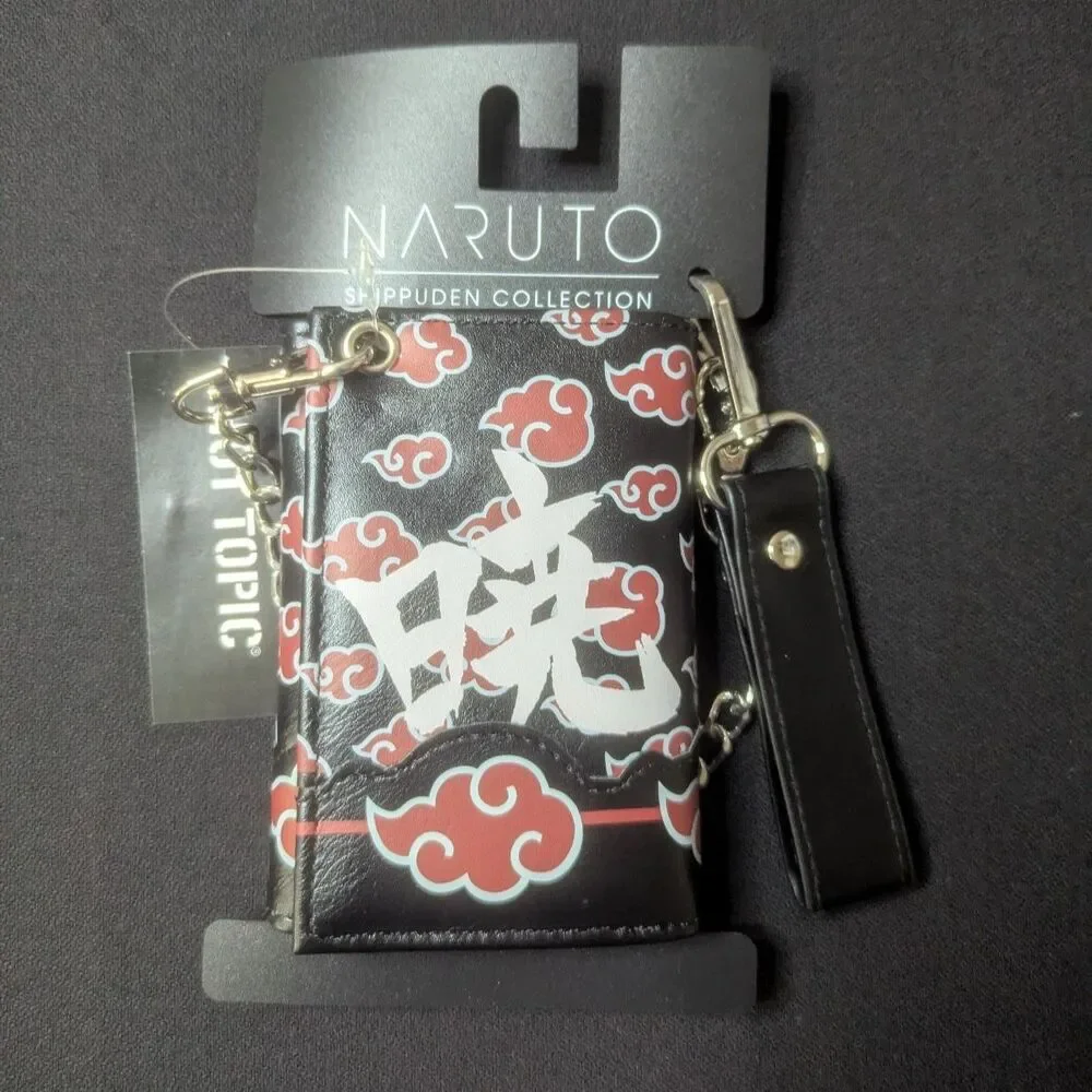 Naruto Trifold Wallet Chain Anime Bioworld Akatsuki Hot Topic